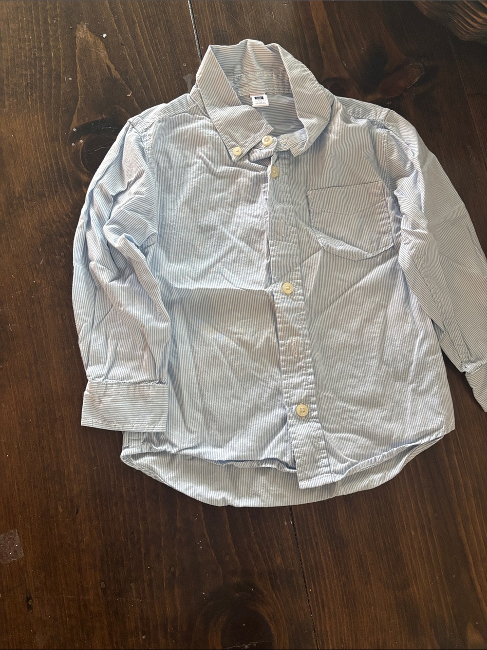 GAP Light Blue Striped Button-Down Shirt